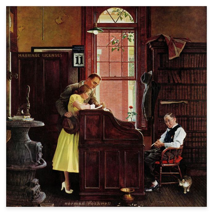 Norman Rockwell Marriage License Canvas Wall Art Bed Bath Beyond