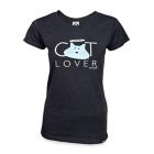 Alternate image 0 for Women's XXL "Cat Lover" Crew Neck T-Shirt in Black