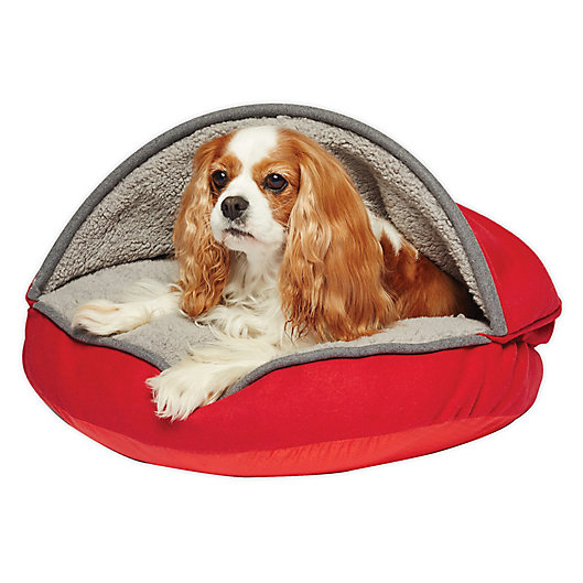 Alternate image 1 for Precious Tails Plush Felt Sherpa Pet Cave Bed