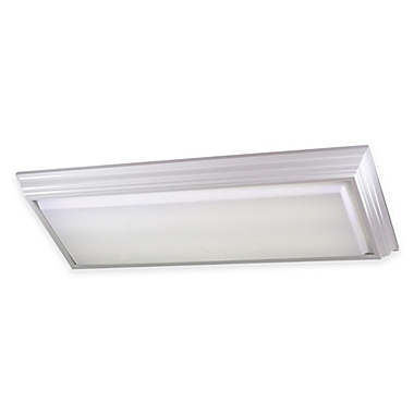 Minka Lavery&reg; 4-Light Flush-Mount Kitchen Fluorescent Ceiling Fixture in White w/Acrylic Shade. View a larger version of this product image.