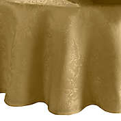 Elrene Poinsettia Elegance 70-Inch Round Tablecloth in Gold