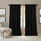 Alternate image 0 for All Seasons 95-Inch Rod Pocket Room Darkening Window Curtain Panel in Black (Single)