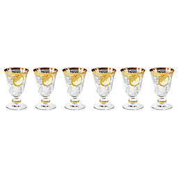Classic Touch Vivid Short Stem Glasses in Gold (Set of 6)