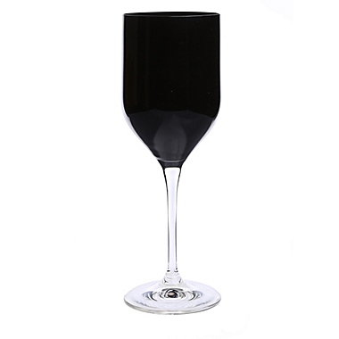 Classic Touch Glim Wine Glasses in Black (Set of 6). View a larger version of this product image.