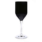 Alternate image 2 for Classic Touch Glim Wine Glasses in Black (Set of 6)