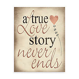 Hearts and Love Story 11-Inch x 14-Inch Wall Art
