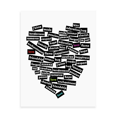 Love Stickers Words of the Heart 11-Inch x 14-Inch Wall Art. View a larger version of this product image.