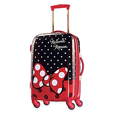 American Tourister&reg; Disney&reg; 21-Inch Minnie Red Bow Hardside Spinner Carry On Luggage. View a larger version of this product image.