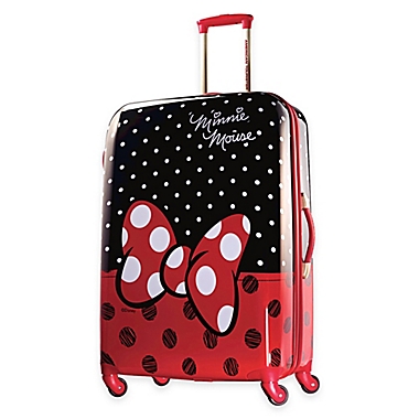 American Tourister&reg; Disney&reg; 28-Inch Minnie Red Bow Hardside Spinner Checked Luggage. View a larger version of this product image.