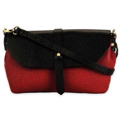 red and black crossbody bag