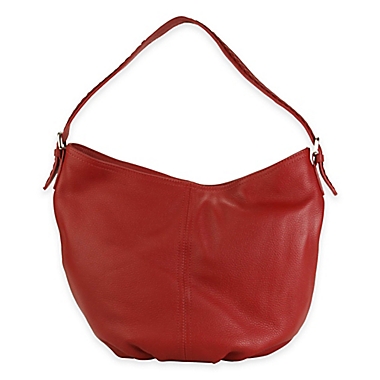 Hadaki&reg; Slouchy Hobo Leather Bag in Deep Red. View a larger version of this product image.