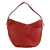 Hadaki&reg; Slouchy Hobo Leather Bag in Deep Red