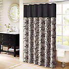 Alternate image 0 for Madison Park Aubrey Jacquard 72-Inch x 72-Inch Shower Curtain Black