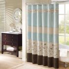 Alternate image 0 for Madison Park Serene 72-Inch x 72-Inch Embroidered Shower Curtain in Blue