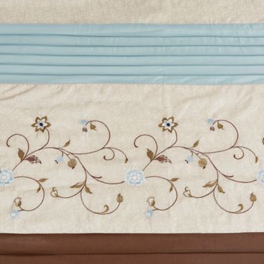Madison Park Serene 72-Inch x 72-Inch Embroidered Shower Curtain in Blue. View a larger version of this product image.