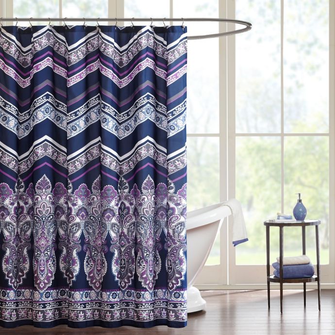 Intelligent Design Adley Shower Curtain In Purple Bed Bath Beyond