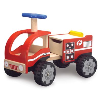 wooden fire truck ride on