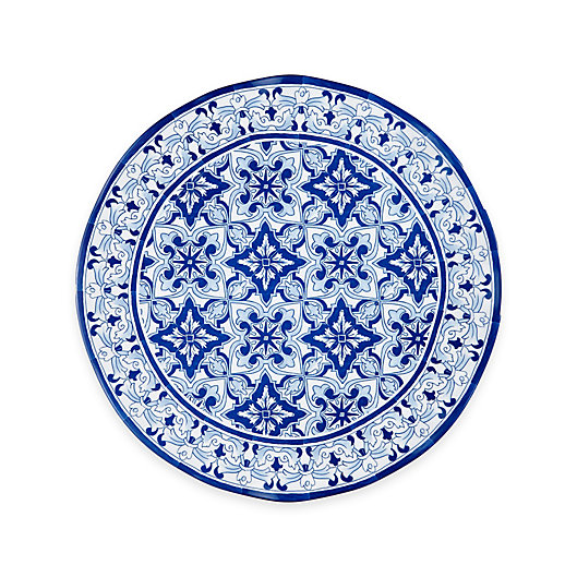 Alternate image 1 for Q Squared Talavera Azul Platter in White/Blue