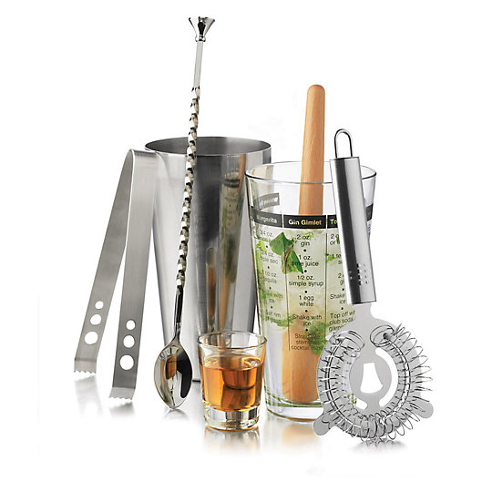 Alternate image 1 for Libbey® Glass Modern Bar 7-Piece Cocktail Mixologist Set