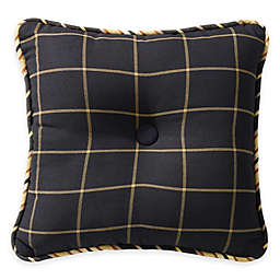 HiEnd Accents Windowpane Tufted Square Throw Pillow