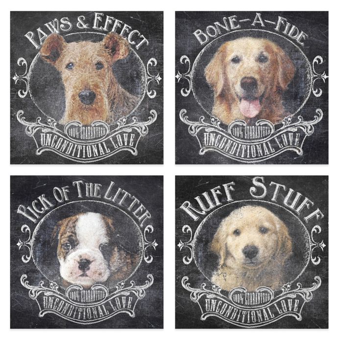 Chalkboard Dogs Canvas Wall Art | Bed Bath & Beyond
