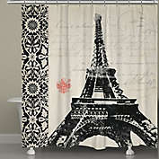 Laural Home&reg; Eiffel Tower Border Shower Curtain