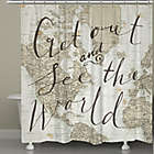Alternate image 0 for Laural Home&reg; Get Out and See the World Shower Curtain