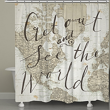 Laural Home&reg; Get Out and See the World Shower Curtain. View a larger version of this product image.