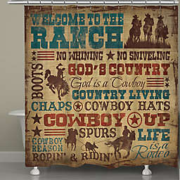 Laural Home® "Welcome to the Ranch" Shower Curtain