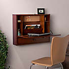 Alternate image 4 for Southern Enterprises Wall Mount Laptop Desk in Brown Mahogany