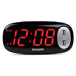 Digital Alarm Clock with 2 USB Ports