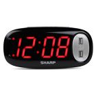 Alternate image 0 for Digital Alarm Clock with 2 USB Ports