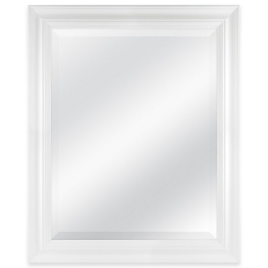 Normandy Rectangular Mirror In White, Large White Rectangular Wall Mirror