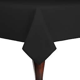 Ultimate Textile Spun Polyester 90-Inch x 90-Inch Square Tablecloth in Black