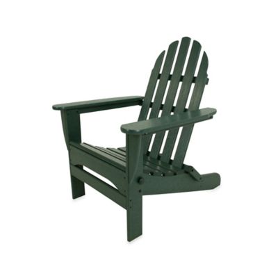 POLYWOOD&reg; Folding Adirondack Chair in Green
