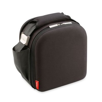 black insulated lunch bag