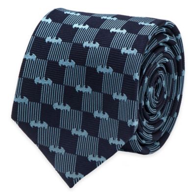 DC Comics&trade; Batman Checkered Logo Tie in Navy/Blue