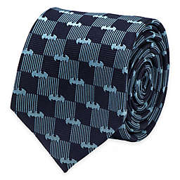 DC Comics™ Batman Checkered Logo Tie in Navy/Blue