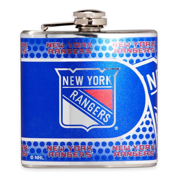 NHL New York Rangers Stainless Steel Metallic Hip Flask Bed Bath & Beyond