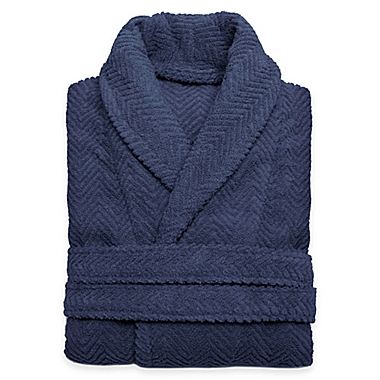 Linum Home Textiles Herringbone Unisex Turkish Cotton Bathrobe. View a larger version of this product image.