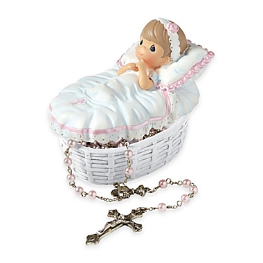 Precious Moments&reg; Baptized in His Name Girl Rosary Box. View a larger version of this product image.