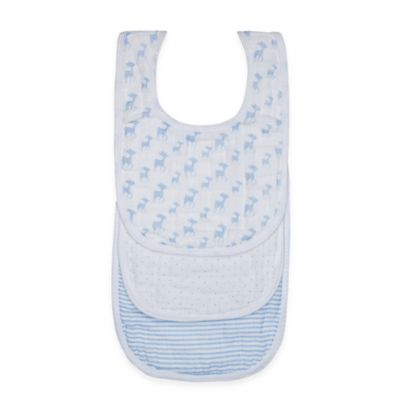 white muslin bibs