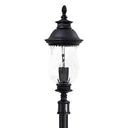 The Great Outdoors® Newport™ 4-Light Post-Mount Outdoor Light in Black