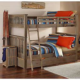 Hillsdale Kids and Teen Highlands Harper Bunk Full/Full Bed with Trundle in Driftwood