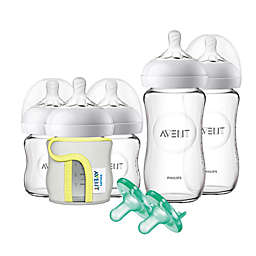 Philips Avent Natural 5-Pack Glass Wide Neck Bottle Gift Set