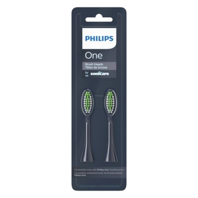 Philips One by Sonicare&reg; Brush Head in Black (Set of 2)