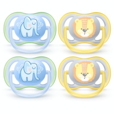Philips Avent 0-6M 4-Pack Ultra Air Animal Pacifiers. View a larger version of this product image.