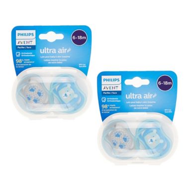 Philips Avent 6-18M 4-Pack Ultra Air Bear/Paw Pacifiers. View a larger version of this product image.