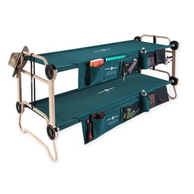 Disc-O-Bed with Side Organizers in Green/Tan