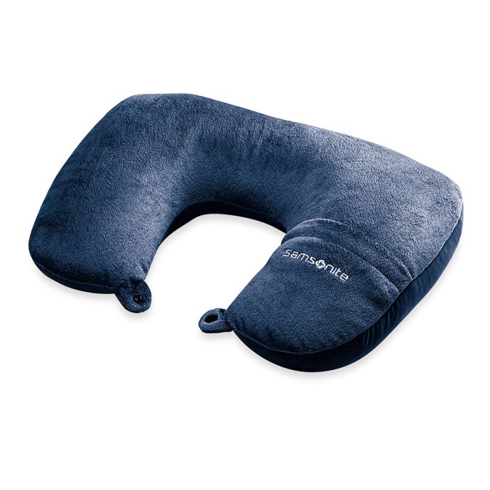 Samsonite Magic 2 In 1 Travel Pillow With Pocket In Navy Bed